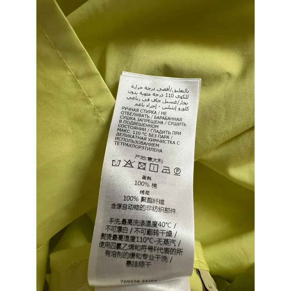 Gucci Short Sleeve Yellow Shirt 44 Euro (Oversized) IT 769558 NWT